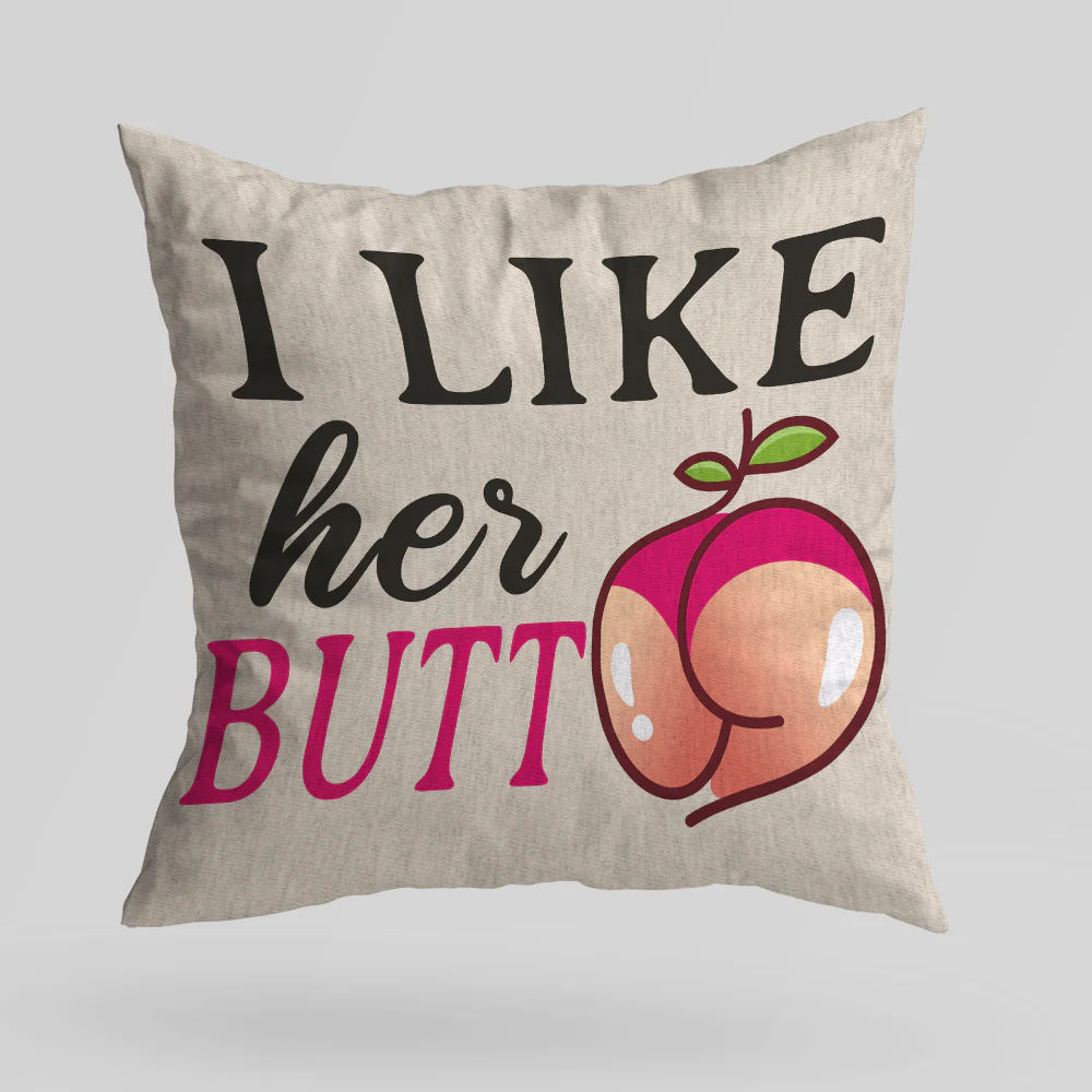 I Like Her Butt & I Like His Beard - Couple Pillow - Funny Gift For Him Or Her - Image 3