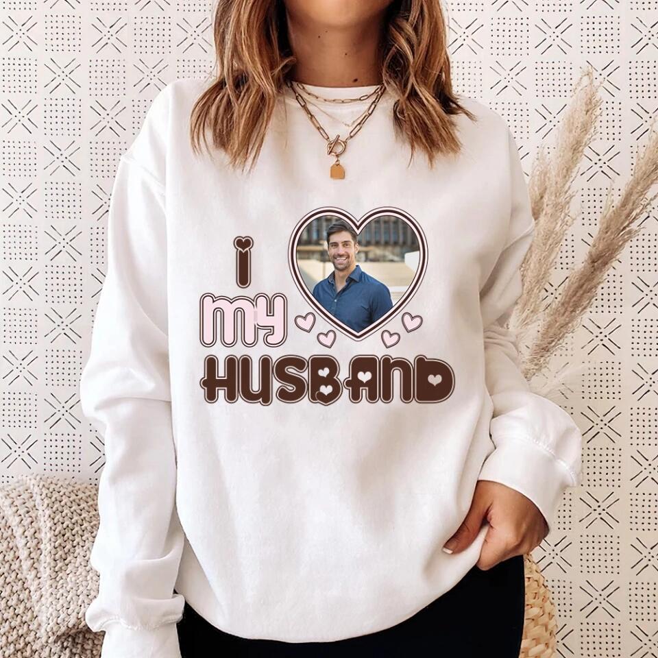 Personalized Valentine Gifts - I Love My Girlfriend - Custom Nickname, Title - Personalized Upload Photo - Sweatshirt, Hoodie T-shirt - Gift for Girlfriend, Boyfriend, Wife, Husband - Valentine Gifts - Image 5