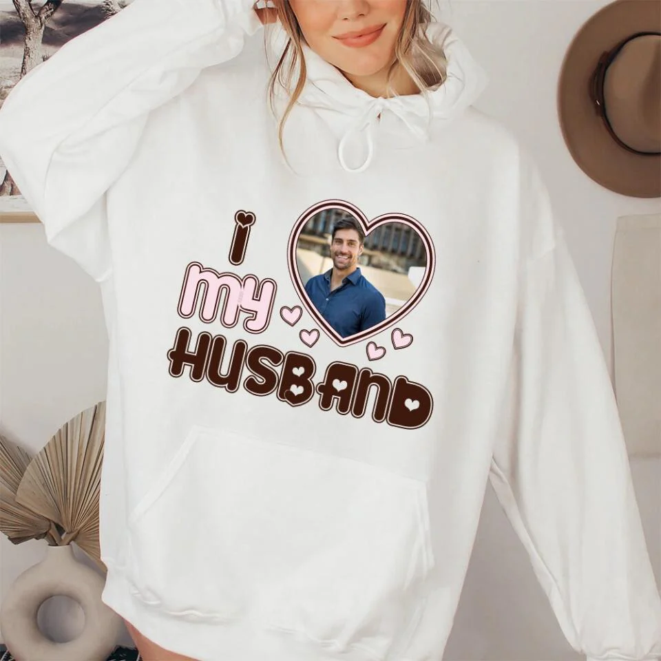 Personalized Valentine Gifts - I Love My Girlfriend - Custom Nickname, Title - Personalized Upload Photo - Sweatshirt, Hoodie T-shirt - Gift for Girlfriend, Boyfriend, Wife, Husband - Valentine Gifts - Image 9