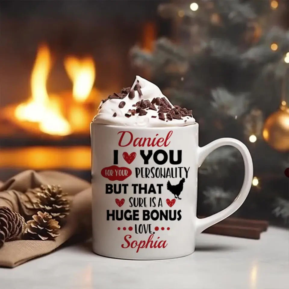 Personalized Valentine Gifts - I Love You For Your Personality But That Sure Is A Huge Bonus Love - Personalized Mug - Image 6