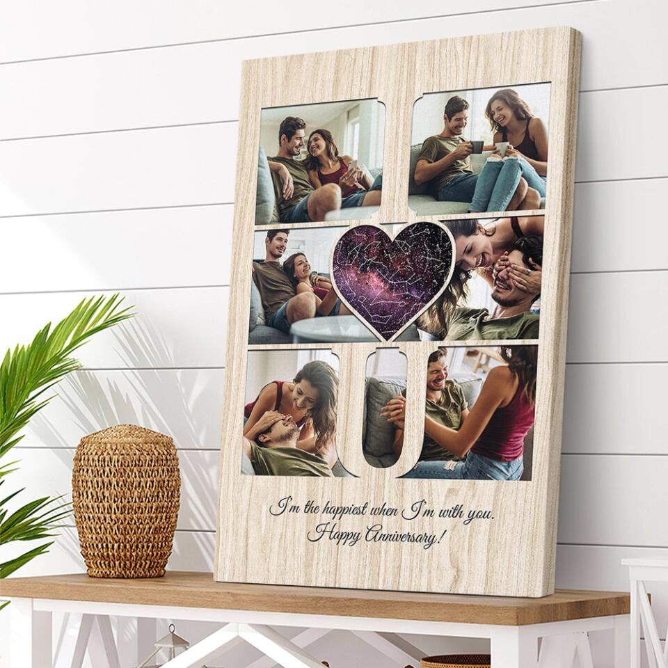 I Love You I'm The Happiest Custom Canvas Poster Anniversary Gift For Couples - Image 7