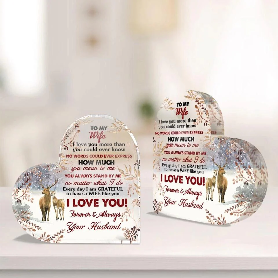 I Love You More Than You Could Ever Know-Best Heart Acrylic Plaque Gift For Husband/ Wife-208IHPTHAP063 - Image 4