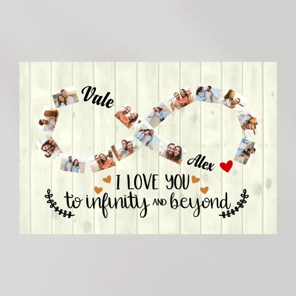 I Love You To Infinity And Beyond Custom Canvas Poster Anniversary Gift For Couples - Image 6