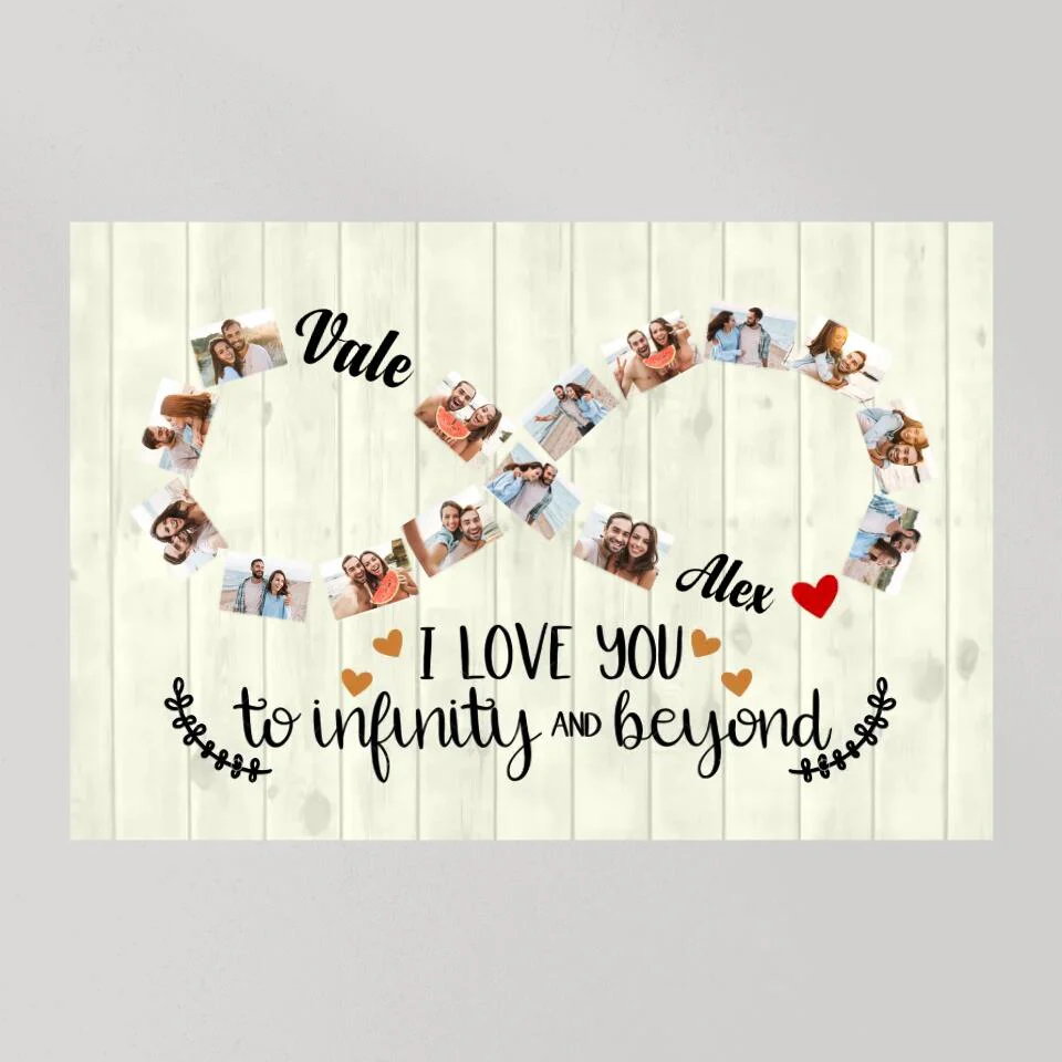 I Love You To Infinity And Beyond Custom Canvas Poster Anniversary Gift For Couples - Image 7