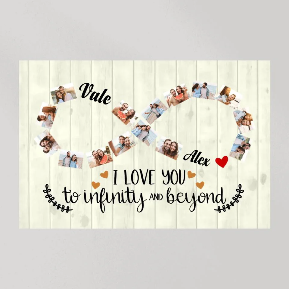 I Love You To Infinity And Beyond Custom Canvas Poster Anniversary Gift For Couples - Image 8