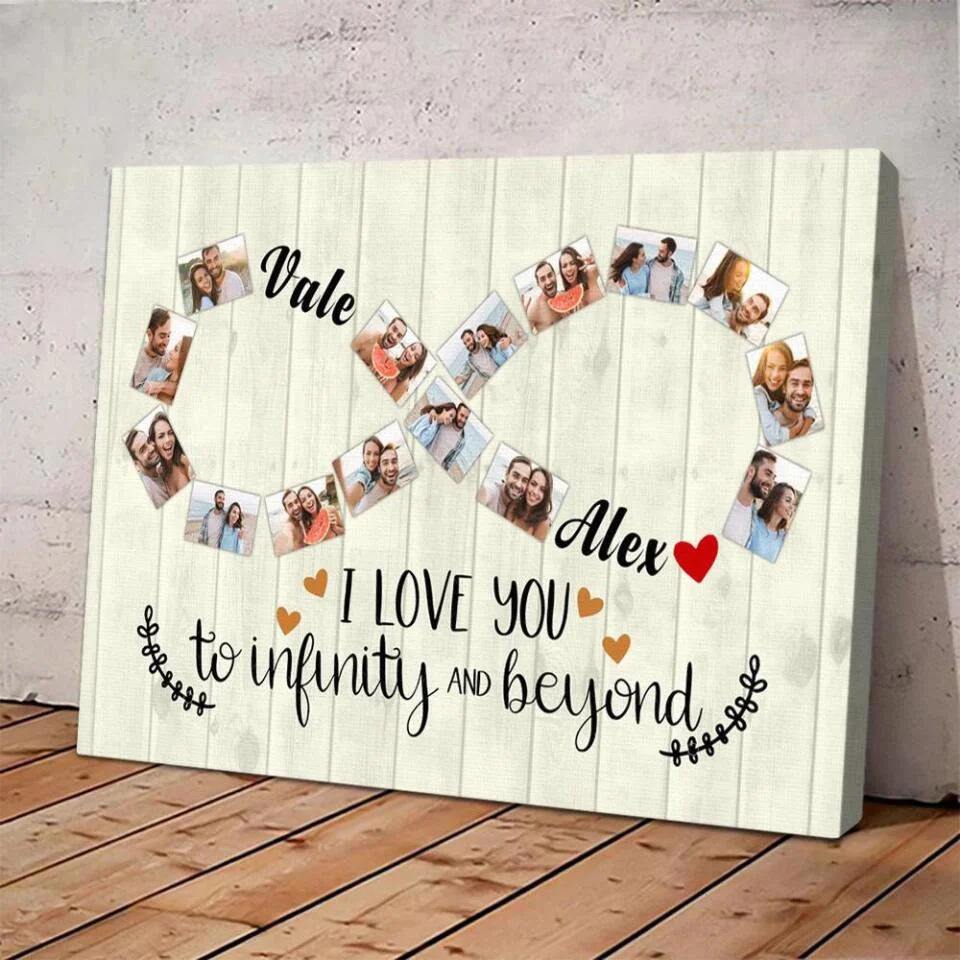 I Love You To Infinity And Beyond Custom Canvas Poster Anniversary Gift For Couples - Image 9