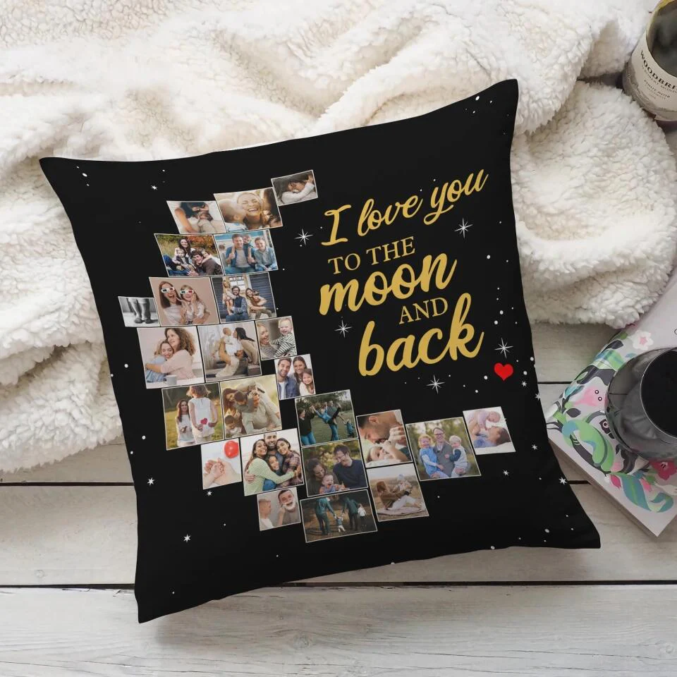 I Love You To The Moon And Back Custom Photo-Best Personalized Pillow Gift For Mom/Dad-209IHPTHPI222 - Image 7