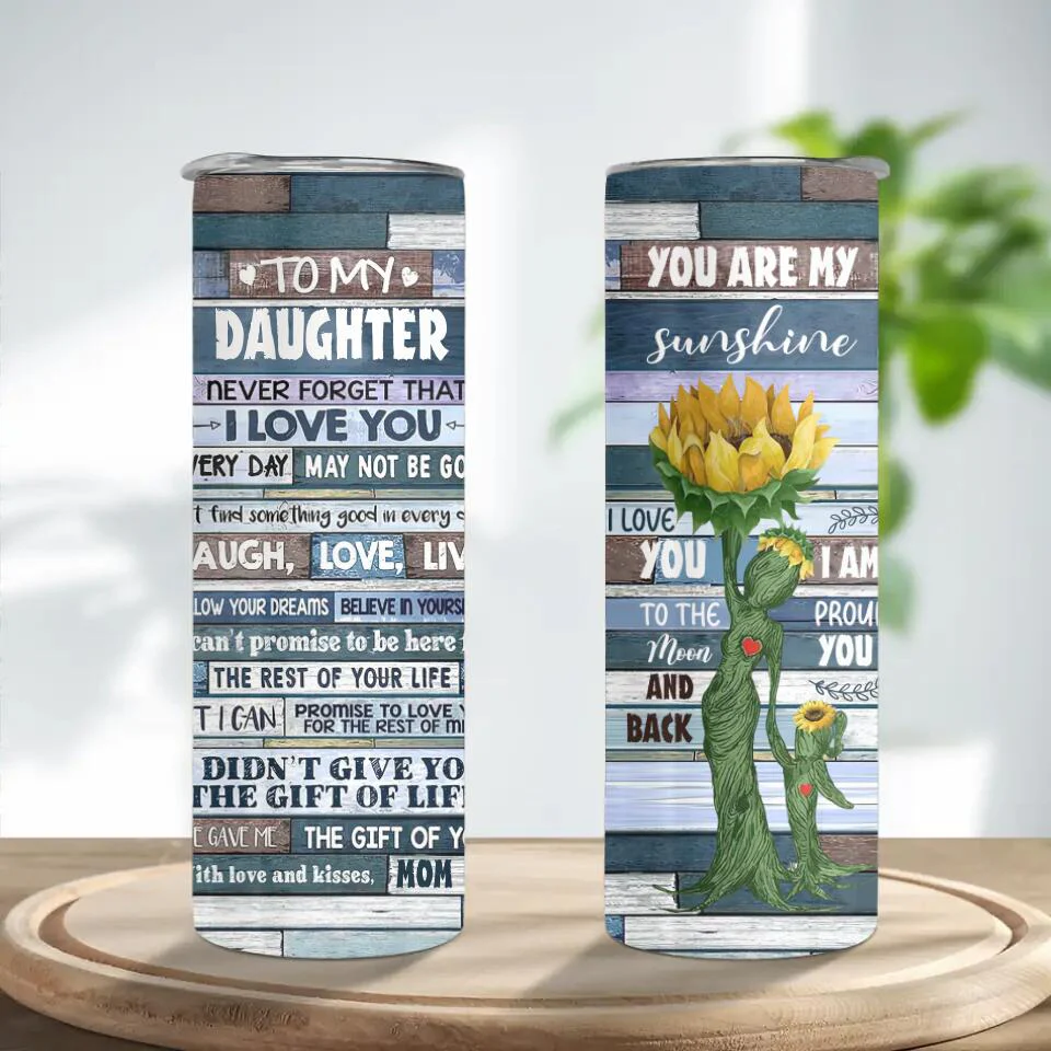 You Are My Sunshine - Sunflower Skinny Tumbler - Image 2