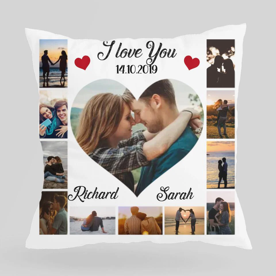 I Love You With Personalized Photos - Customized All Over Printed Pillow - Best Gifts For Him Her Husband Wife on Anniversaries Wedding Gifts Christmas - 210IHPLNPI459 - Image 3