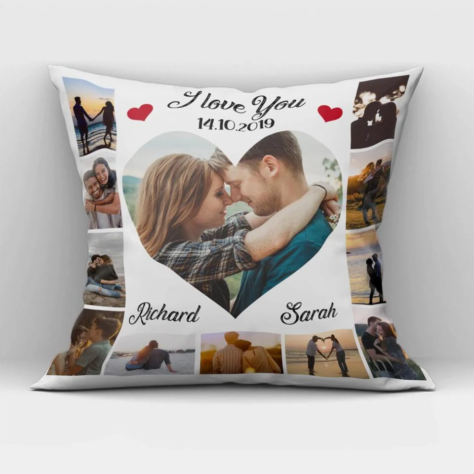 I Love You With Personalized Photos - Customized All Over Printed Pillow - Best Gifts For Him Her Husband Wife on Anniversaries Wedding Gifts Christmas - 210IHPLNPI459 - Image 4