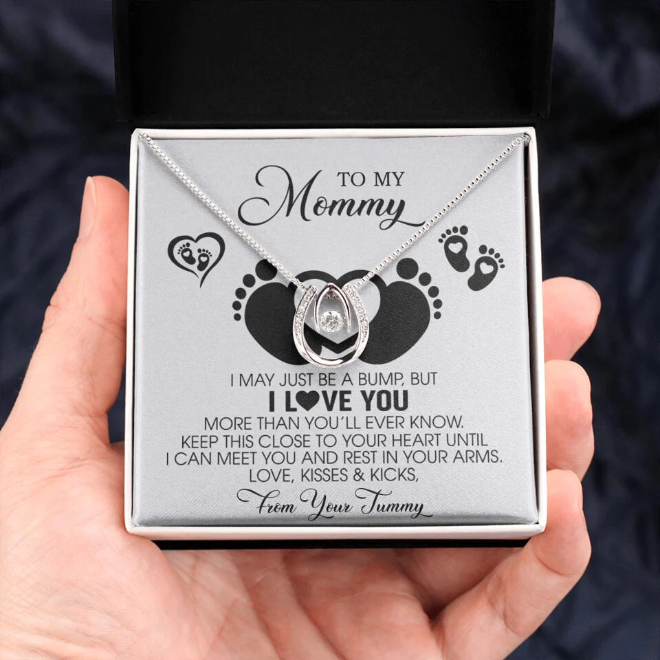 I May Just Be A Bump, But I Love You - Custom Name Necklace - Gift For New Mom - Image 11