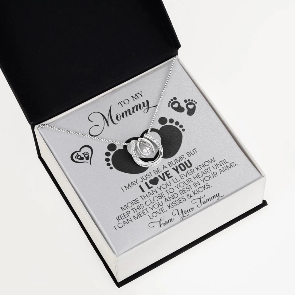 I May Just Be A Bump, But I Love You - Custom Name Necklace - Gift For New Mom - Image 12