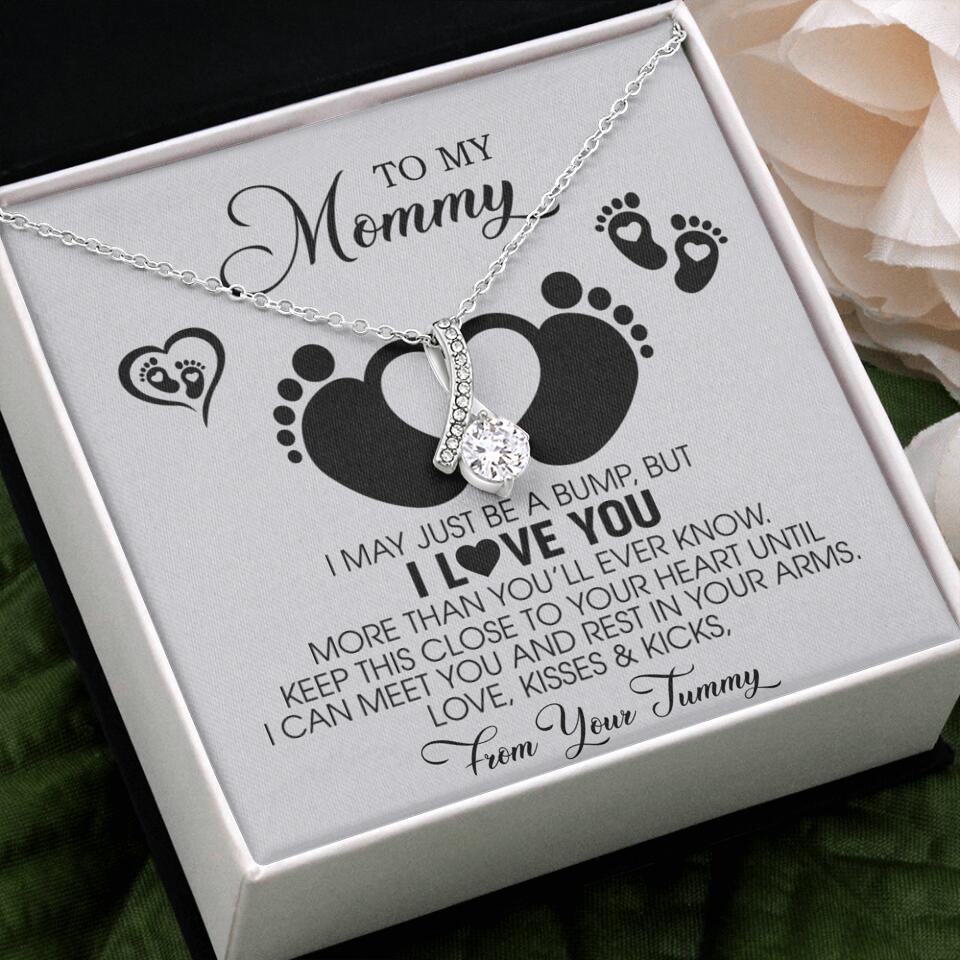 I May Just Be A Bump, But I Love You - Custom Name Necklace - Gift For New Mom - Image 19