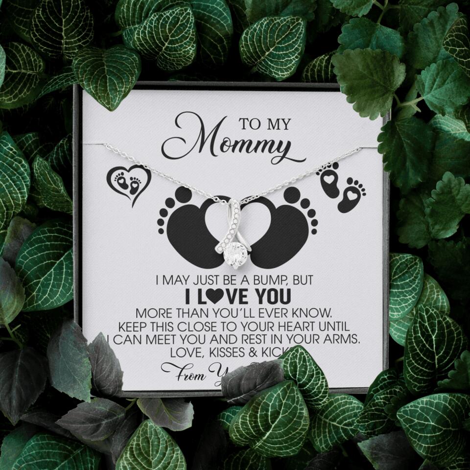 I May Just Be A Bump, But I Love You - Custom Name Necklace - Gift For New Mom - Image 20