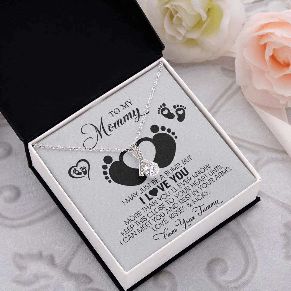 I May Just Be A Bump, But I Love You - Custom Name Necklace - Gift For New Mom - Image 21