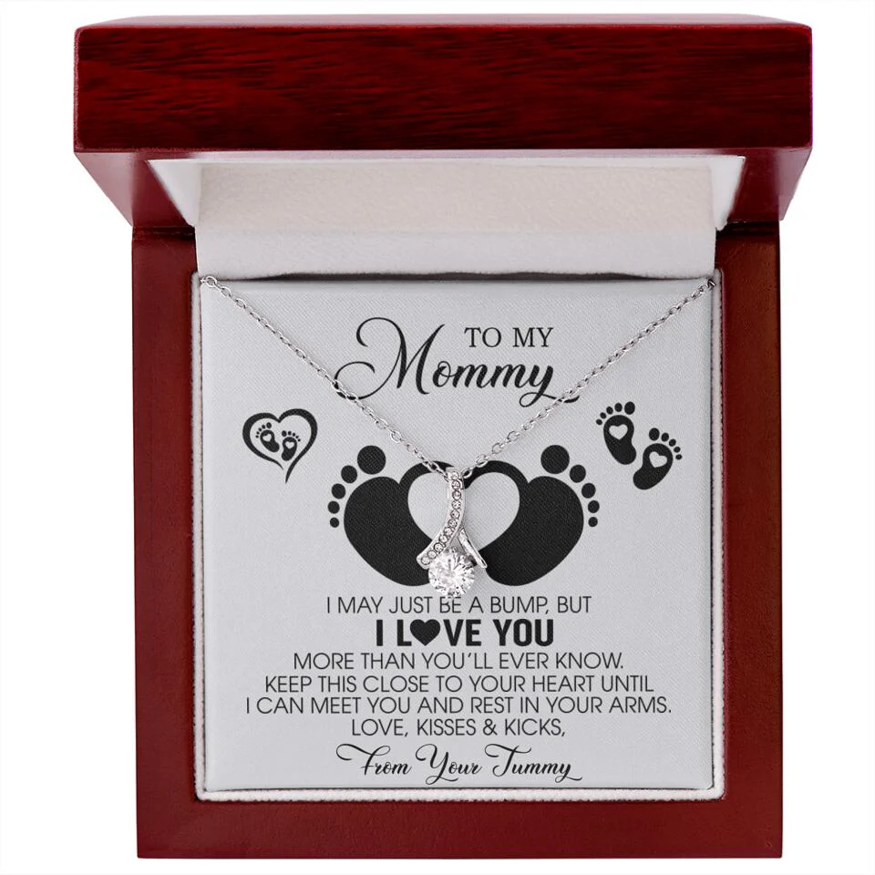 I May Just Be A Bump, But I Love You - Custom Name Necklace - Gift For New Mom - Image 23
