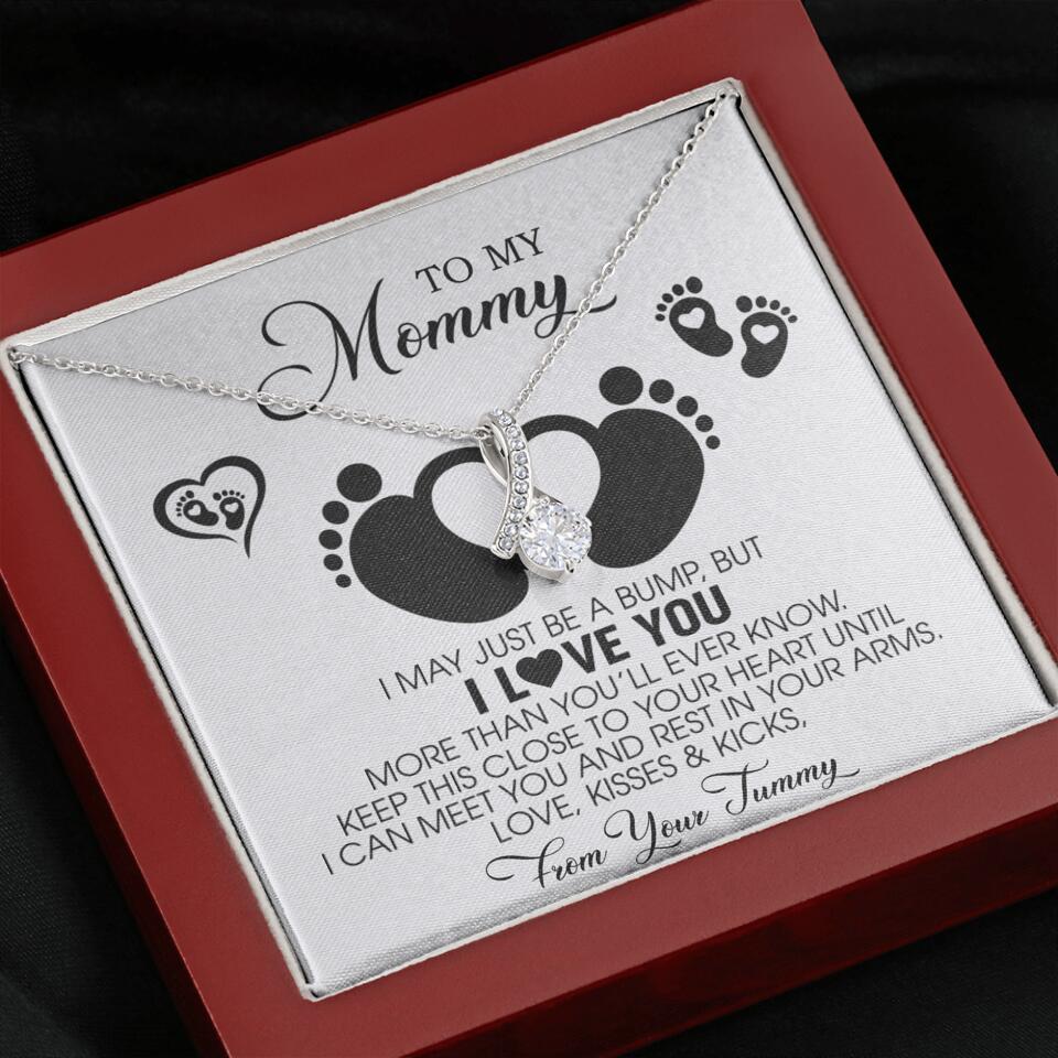 I May Just Be A Bump, But I Love You - Custom Name Necklace - Gift For New Mom - Image 24