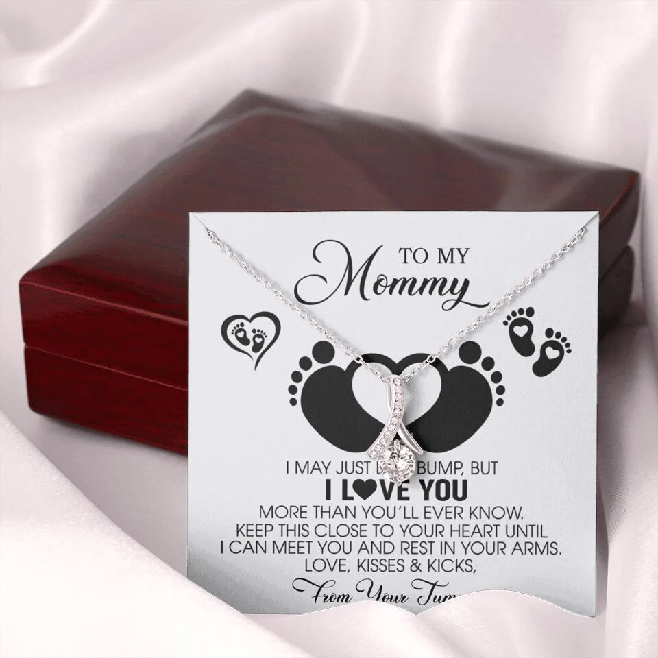 I May Just Be A Bump, But I Love You - Custom Name Necklace - Gift For New Mom - Image 25