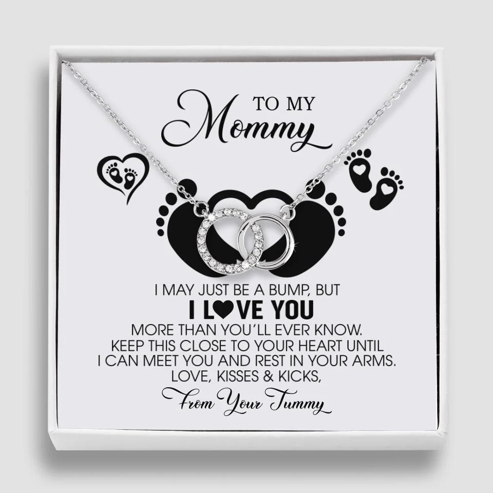 I May Just Be A Bump, But I Love You - Custom Name Necklace - Gift For New Mom - Image 27