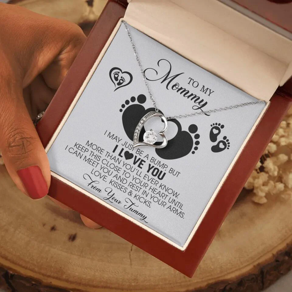 I May Just Be A Bump, But I Love You - Custom Name Necklace - Gift For New Mom - Image 43