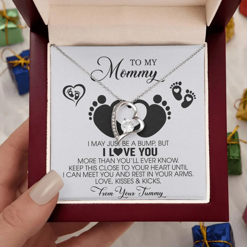 I May Just Be A Bump, But I Love You - Custom Name Necklace - Gift For New Mom - Image 45
