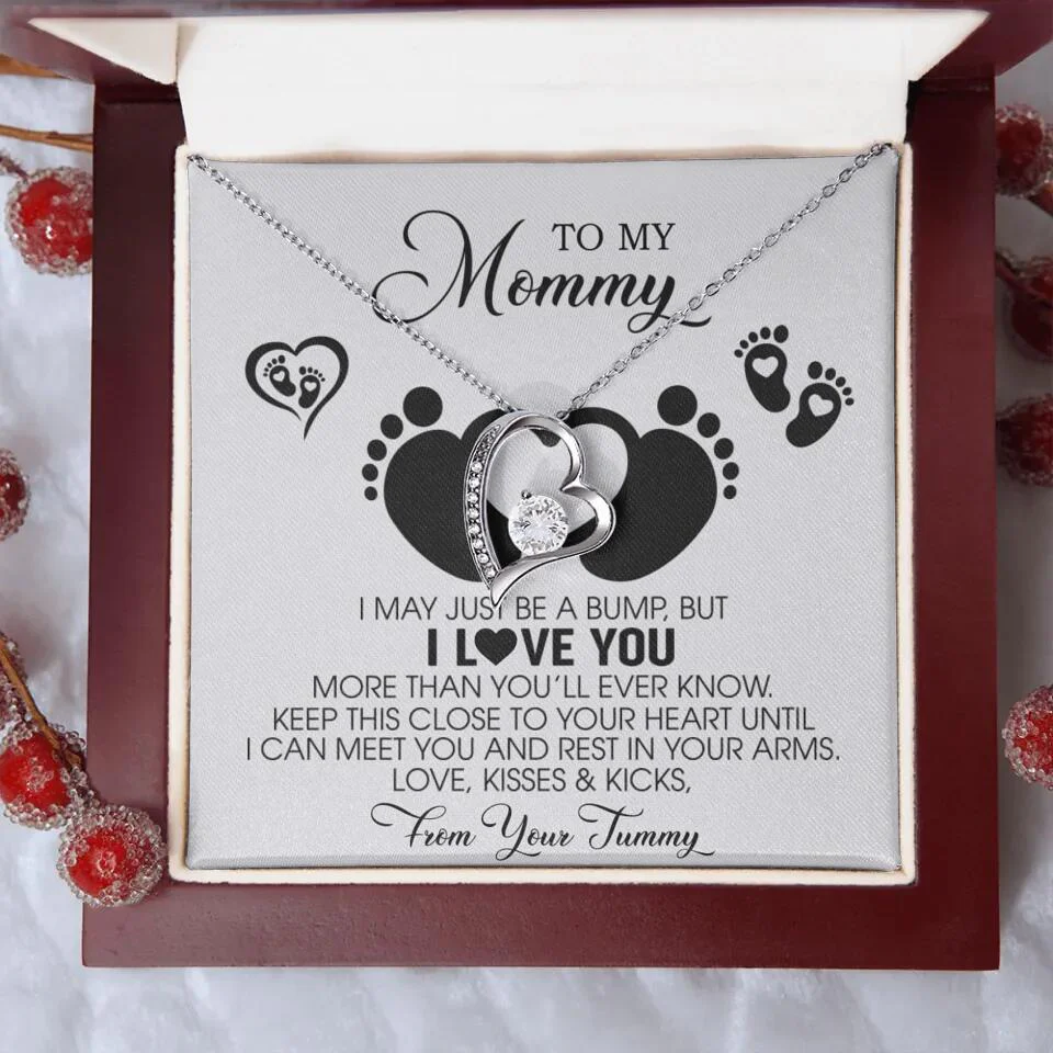 I May Just Be A Bump, But I Love You - Custom Name Necklace - Gift For New Mom - Image 46