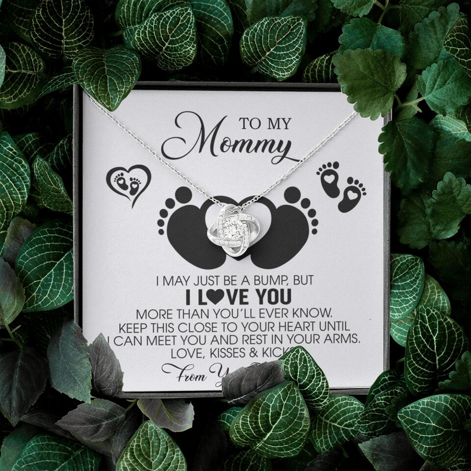 I May Just Be A Bump, But I Love You - Custom Name Necklace - Gift For New Mom - Image 5