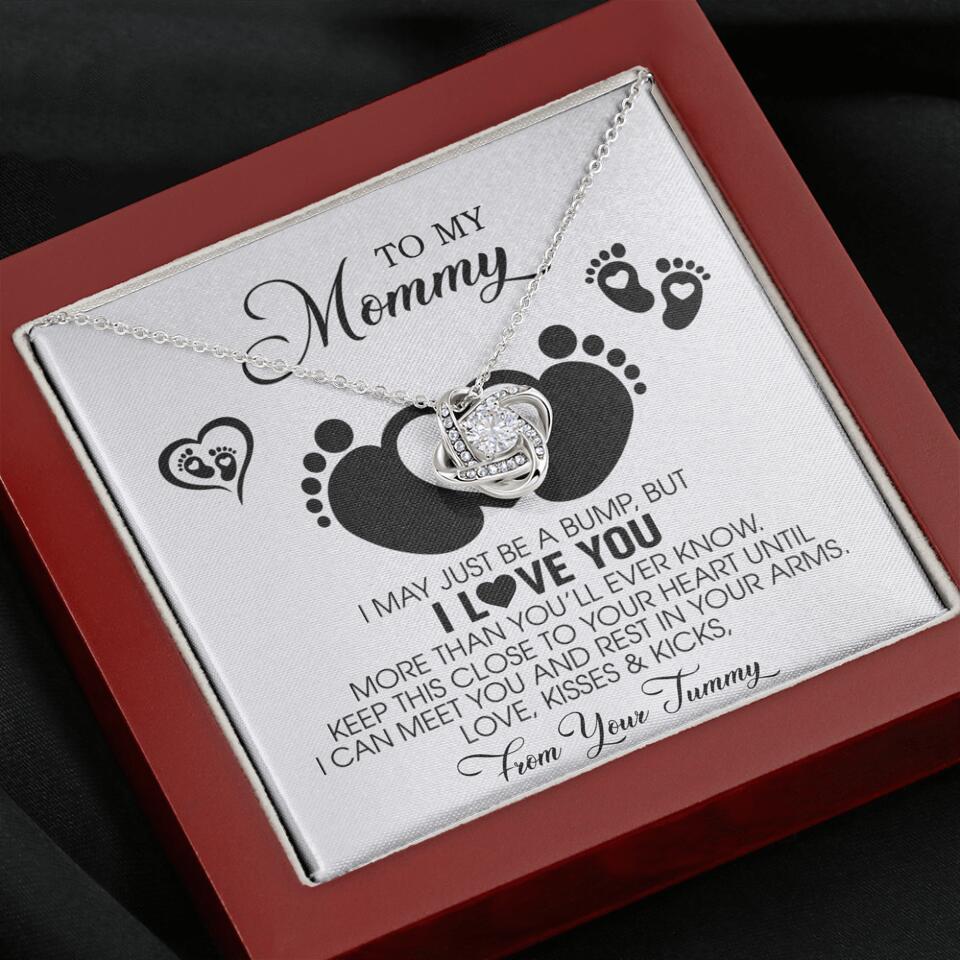 I May Just Be A Bump, But I Love You - Custom Name Necklace - Gift For New Mom - Image 8