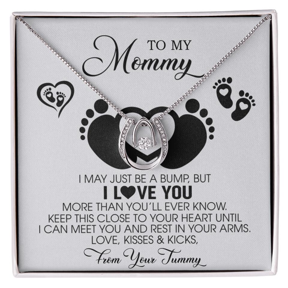 I May Just Be A Bump, But I Love You - Custom Name Necklace - Gift For New Mom - Image 9