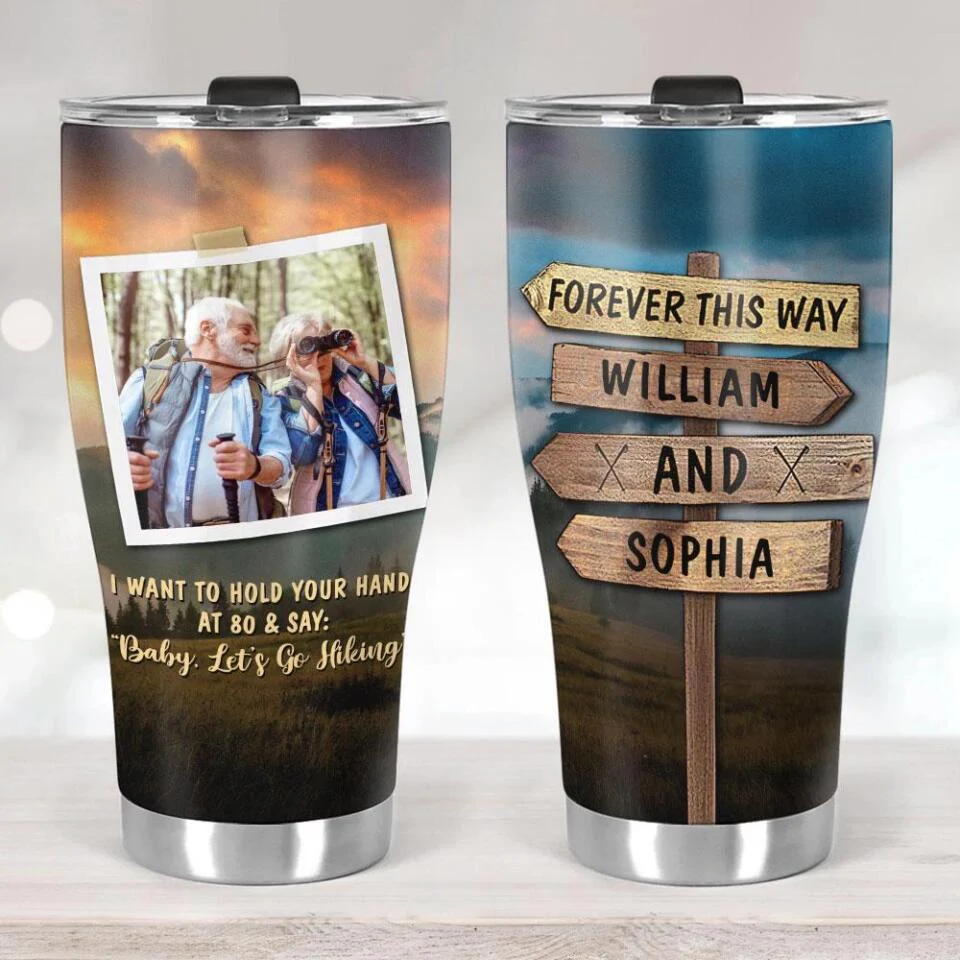 I Want To Hold Your Hand - Personalized 30OZ Tumbler - Gifts For Couple - Image 4