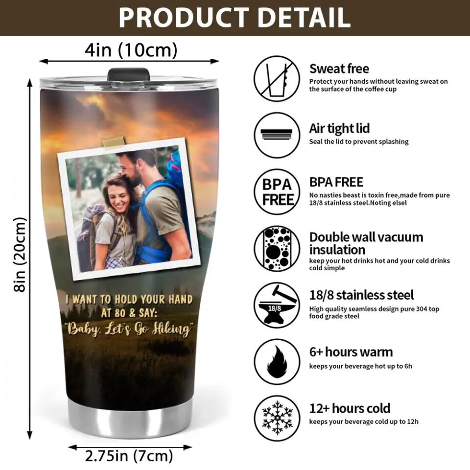 I Want To Hold Your Hand - Personalized 30OZ Tumbler - Gifts For Couple - Image 6