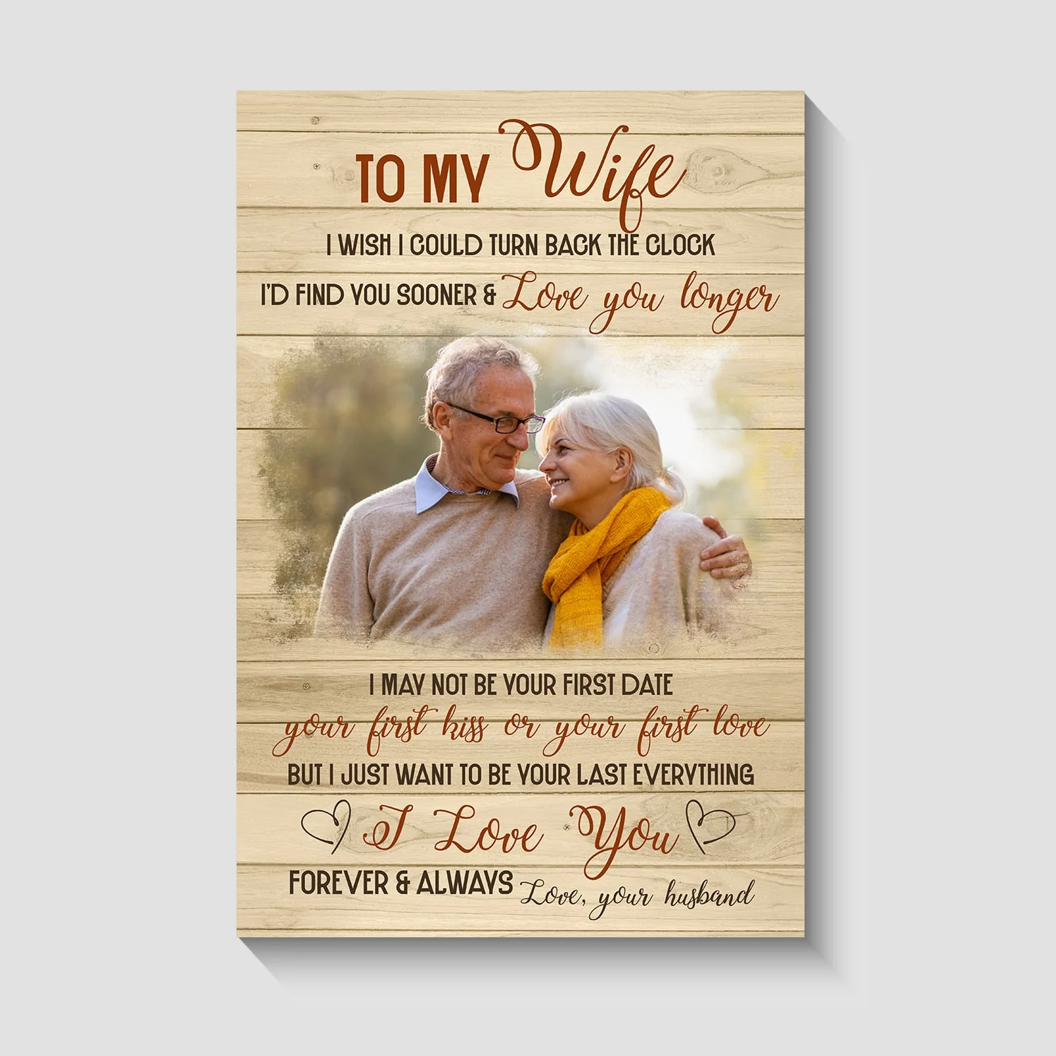 To My Wife, I Wish I Could Turn Back The Clock - Canvas/Poster - Image 3
