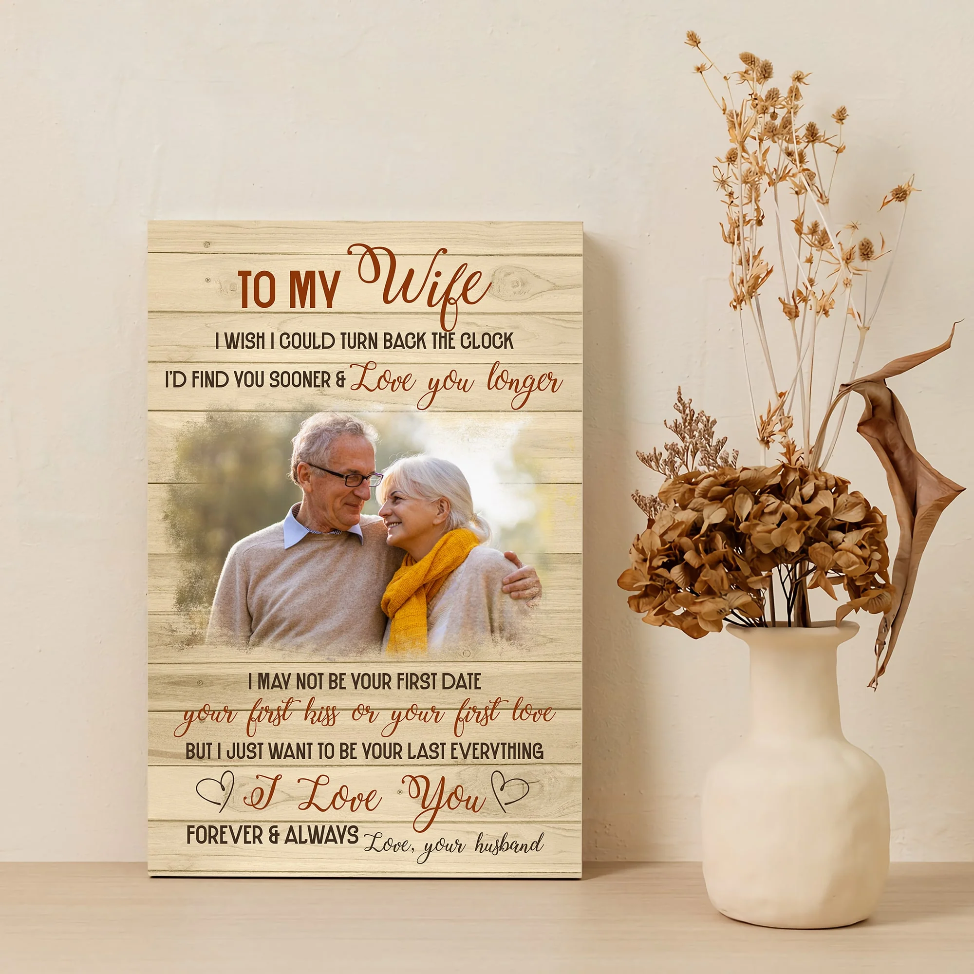 To My Wife, I Wish I Could Turn Back The Clock - Canvas/Poster - Image 4
