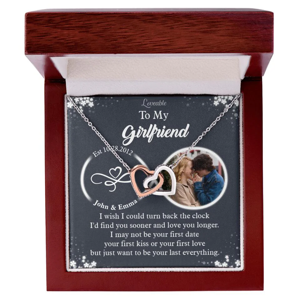 Personalized Valentine Gifts - I Wish I Could Turn Back The Clock Personalized Necklace - Image 13