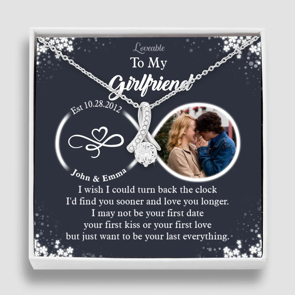 Personalized Valentine Gifts - I Wish I Could Turn Back The Clock Personalized Necklace - Image 22