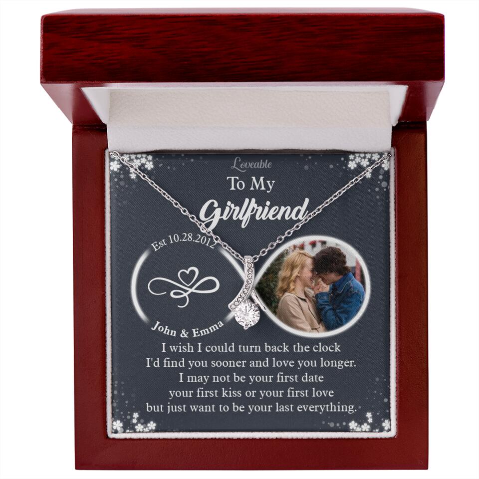 Personalized Valentine Gifts - I Wish I Could Turn Back The Clock Personalized Necklace - Image 26