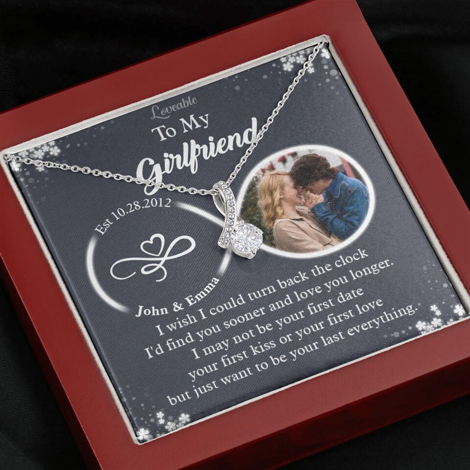 Personalized Valentine Gifts - I Wish I Could Turn Back The Clock Personalized Necklace - Image 27