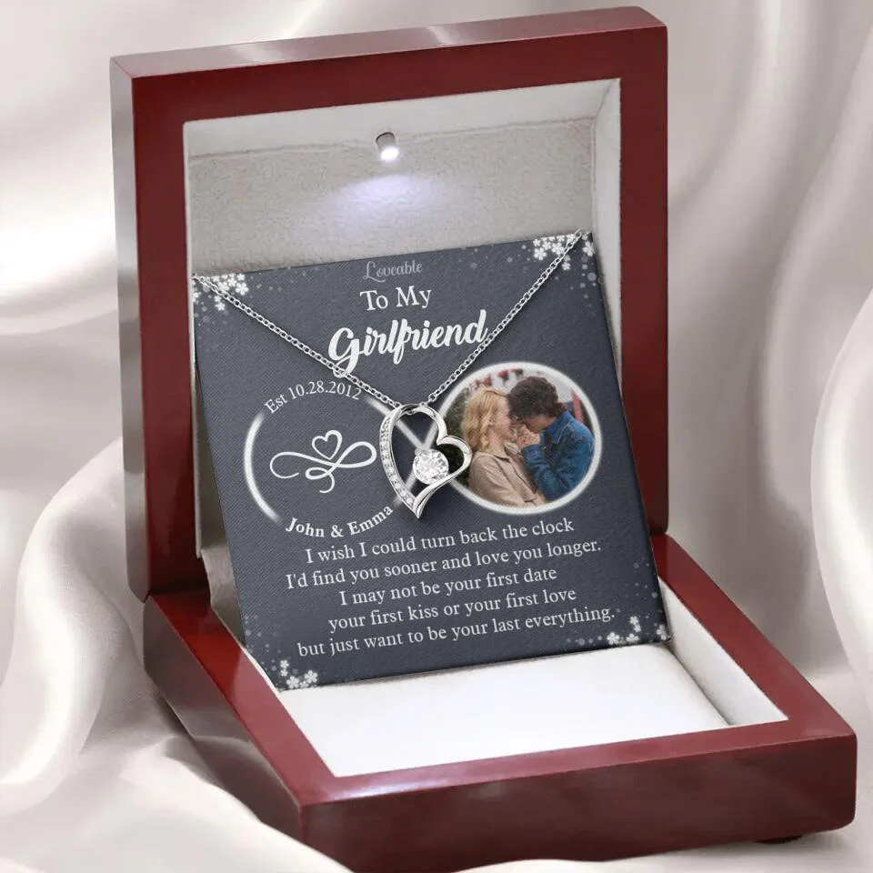 Personalized Valentine Gifts - I Wish I Could Turn Back The Clock Personalized Necklace - Image 35
