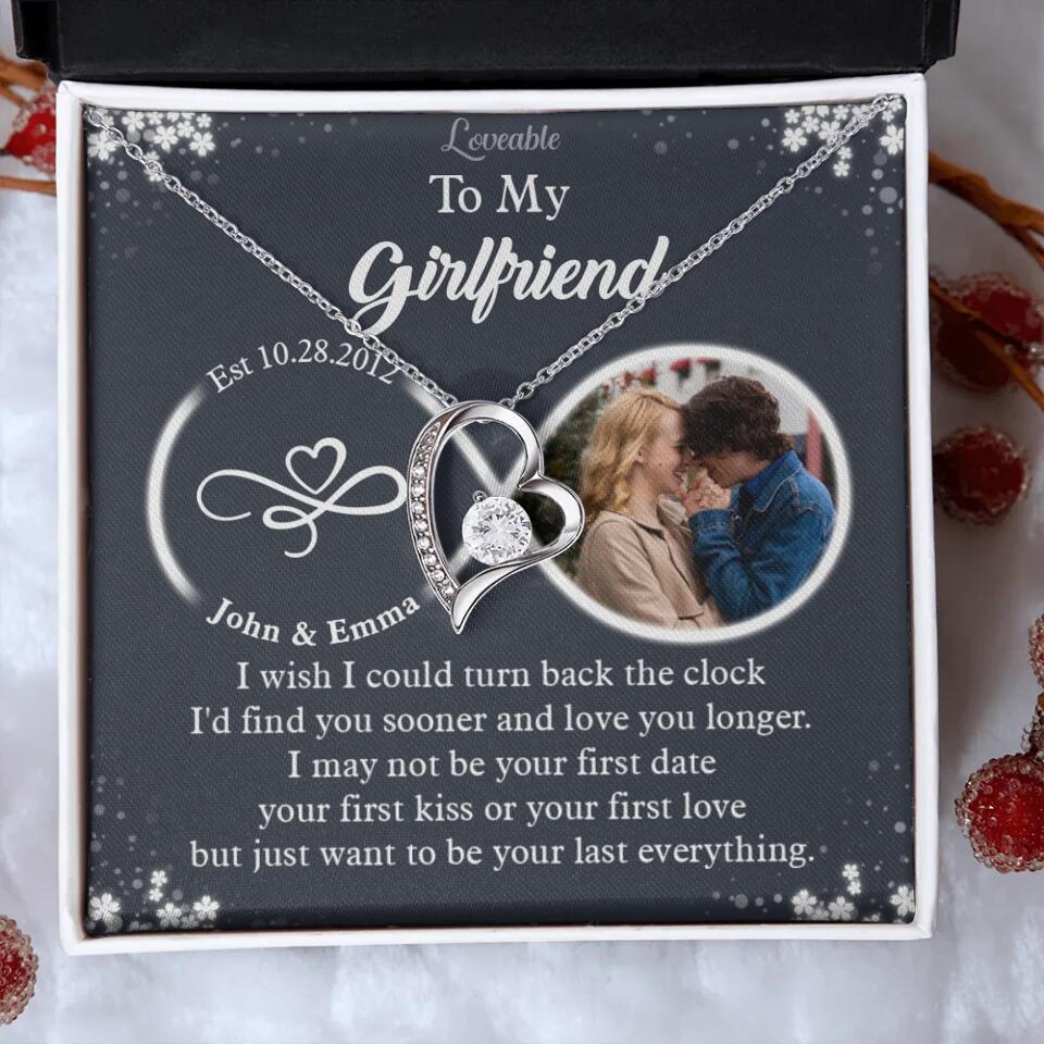 Personalized Valentine Gifts - I Wish I Could Turn Back The Clock Personalized Necklace - Image 45