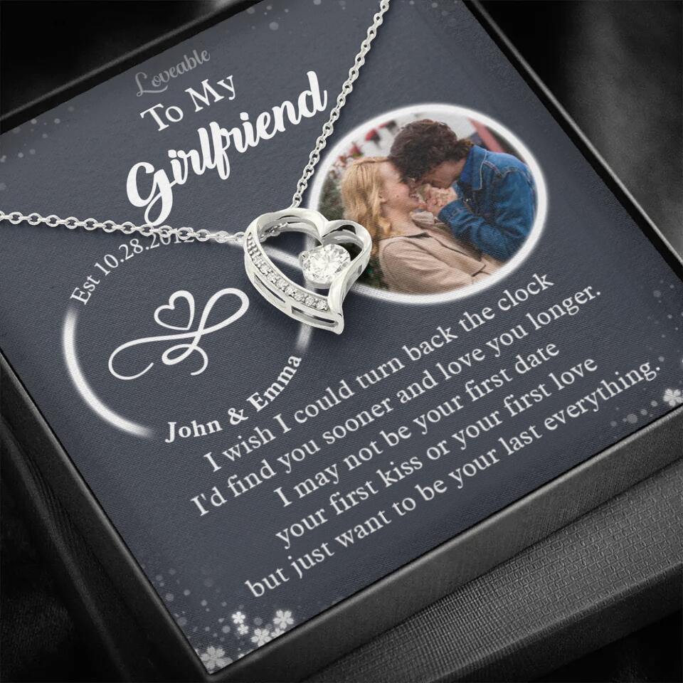 Personalized Valentine Gifts - I Wish I Could Turn Back The Clock Personalized Necklace - Image 50