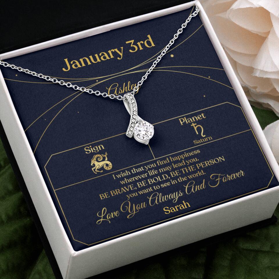 I Wish That You Find Happiness Personalized Zodiac Sign Jewelry - Image 10
