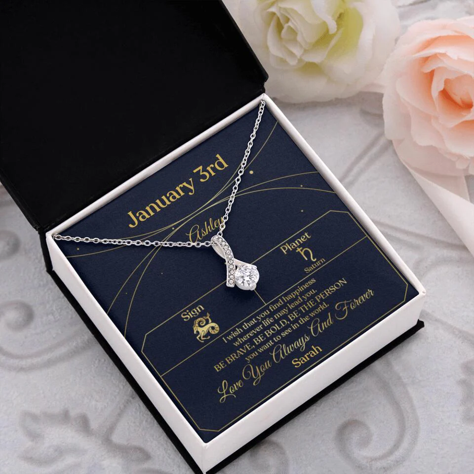 I Wish That You Find Happiness Personalized Zodiac Sign Jewelry - Image 12