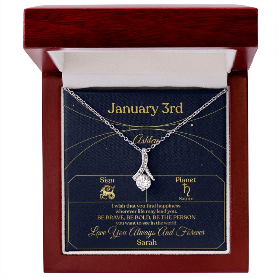 I Wish That You Find Happiness Personalized Zodiac Sign Jewelry - Image 14