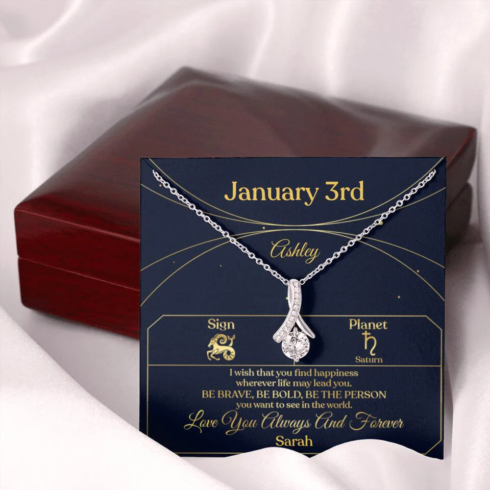 I Wish That You Find Happiness Personalized Zodiac Sign Jewelry - Image 16