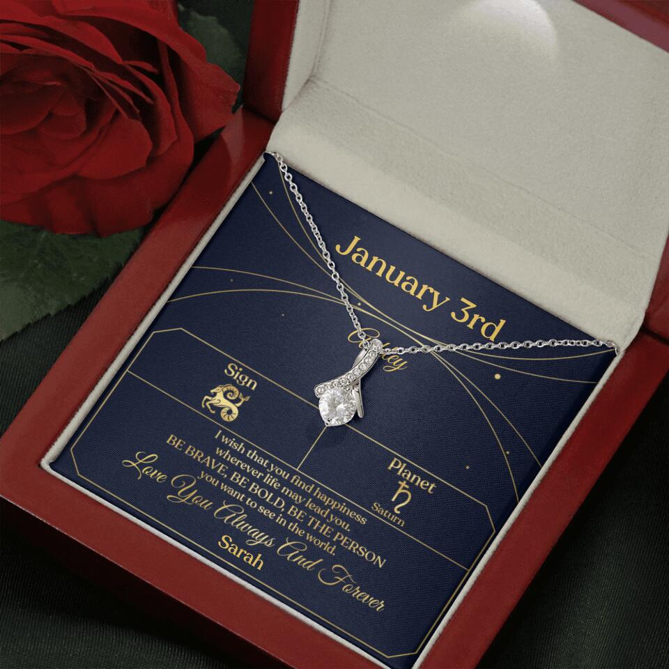 I Wish That You Find Happiness Personalized Zodiac Sign Jewelry - Image 17