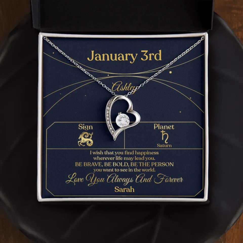 I Wish That You Find Happiness Personalized Zodiac Sign Jewelry - Image 23