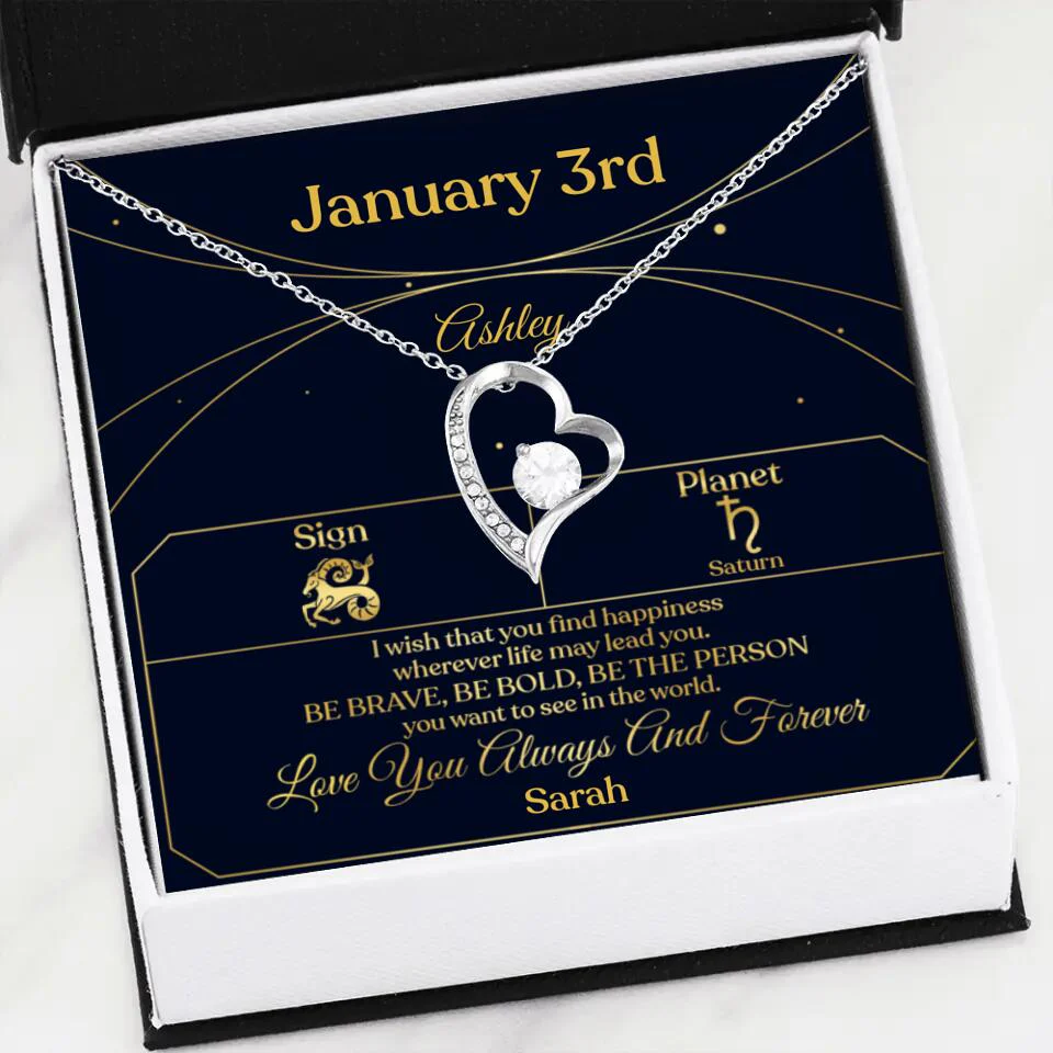 I Wish That You Find Happiness Personalized Zodiac Sign Jewelry - Image 29