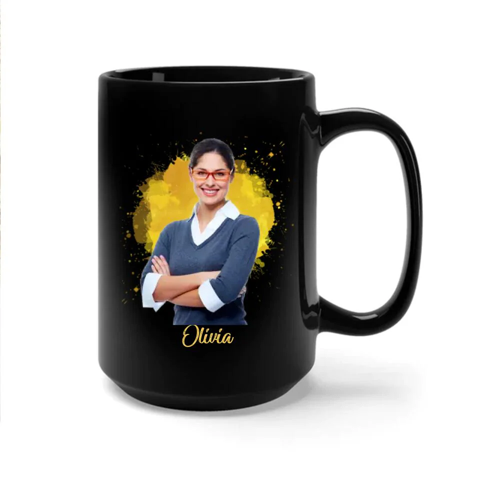 I Work With Absolute Legend - Personalized Black Mug - Christmas Gift for Boss or Coworker - Image 7