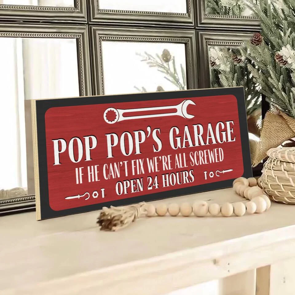 If He Can't Fix We're All Screwed Personalized Rectangle Wood Sign Key Holder - Image 3