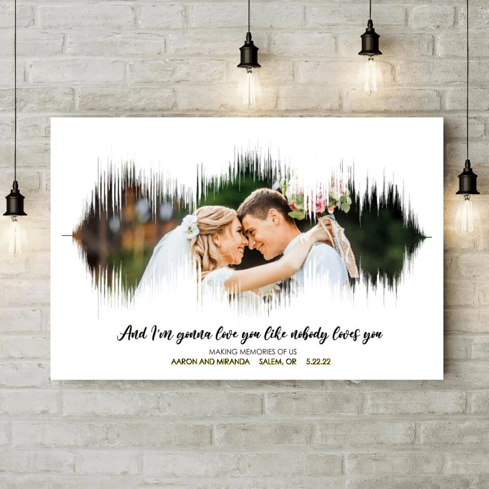 I'm Gonna Love You Like Nobody Loves You Custom Canvas Poster Anniversary Gift For Couples - Image 3